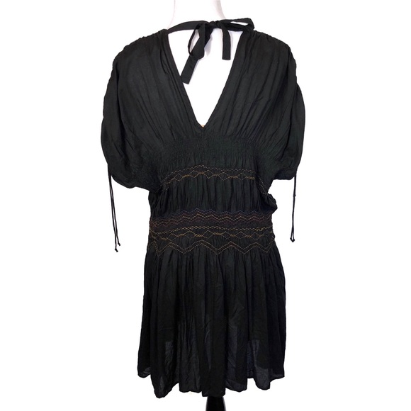 🆕 Free People Love On The Run Black Boho Dress - Picture 5 of 8